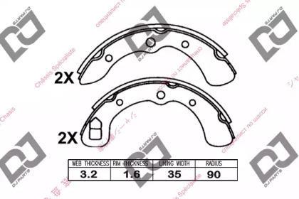 Комлект тормозных накладок DJ PARTS BS1065